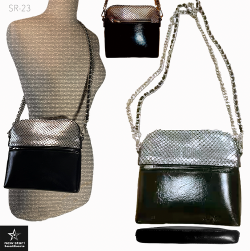 851H Trend Select 248 Mirror Snake & Patent Leather Crossbody $52.00 - 50 pcs minimum