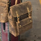 851H SRTS-667 100% leather Antique camper backpack