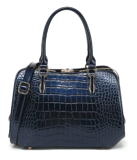 AN Ready Stock AS410 patent leather crocodile and diamonds head satchel $20.00 10 pcs minimum