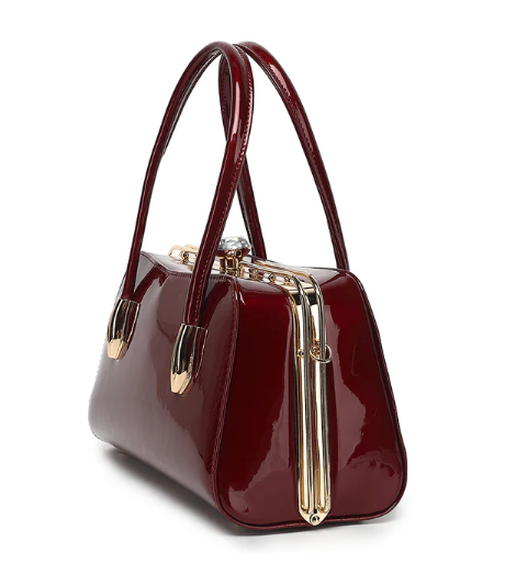 AN Ready Stock AS411 patent leather Lorraine satchel $20.00 20 pcs minimum