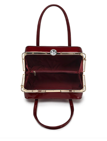 AN Ready Stock AS411 patent leather Lorraine satchel $20.00 20 pcs minimum