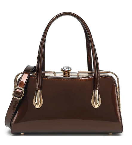 AN Ready Stock AS411 patent leather Lorraine satchel $20.00 20 pcs minimum