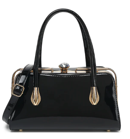 AN Ready Stock AS411 patent leather Lorraine satchel $20.00 20 pcs minimum