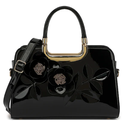 AN Ready Stock AS400 patent leather roses satchel $20.00 20 pcs minimum