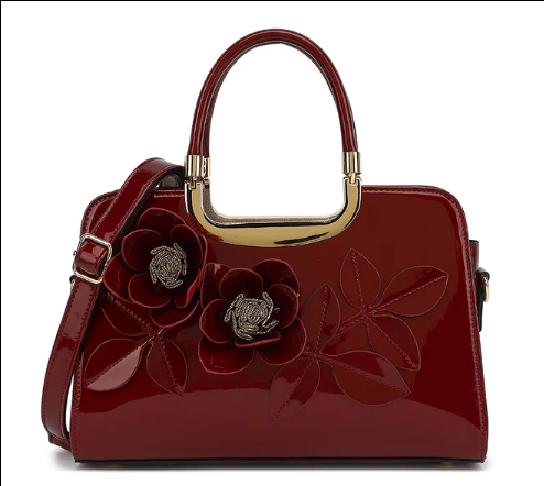AN Ready Stock AS400 patent leather roses satchel $20.00 20 pcs minimum