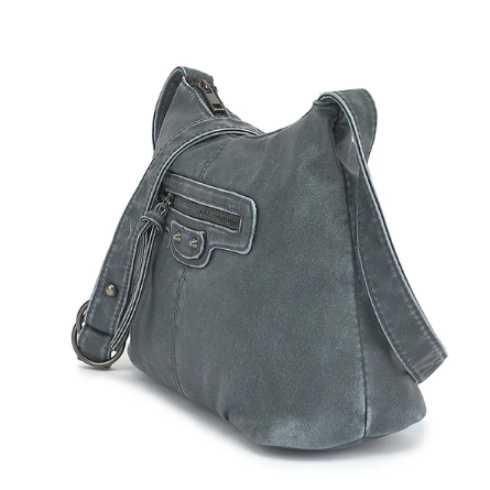 AN Ready Stock AS302 washed Hobo with front pocket details $15.00 20 pcs minimum