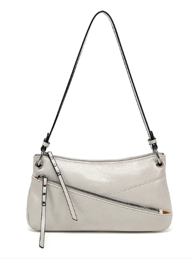 AN Ready Stock AS417 ASYMMETRIC FRONT ZIP CROSSBODY $13.00  10 pcs minimum