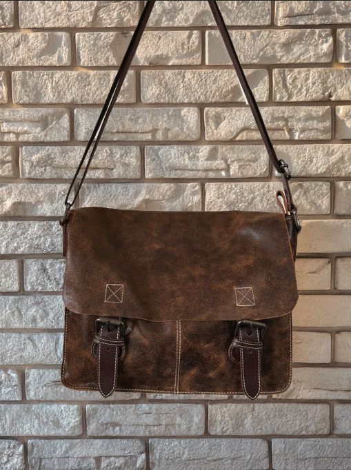 851T Trend Select 642 Antique Grey Cow small messenger $44.00 50 pcs minimum