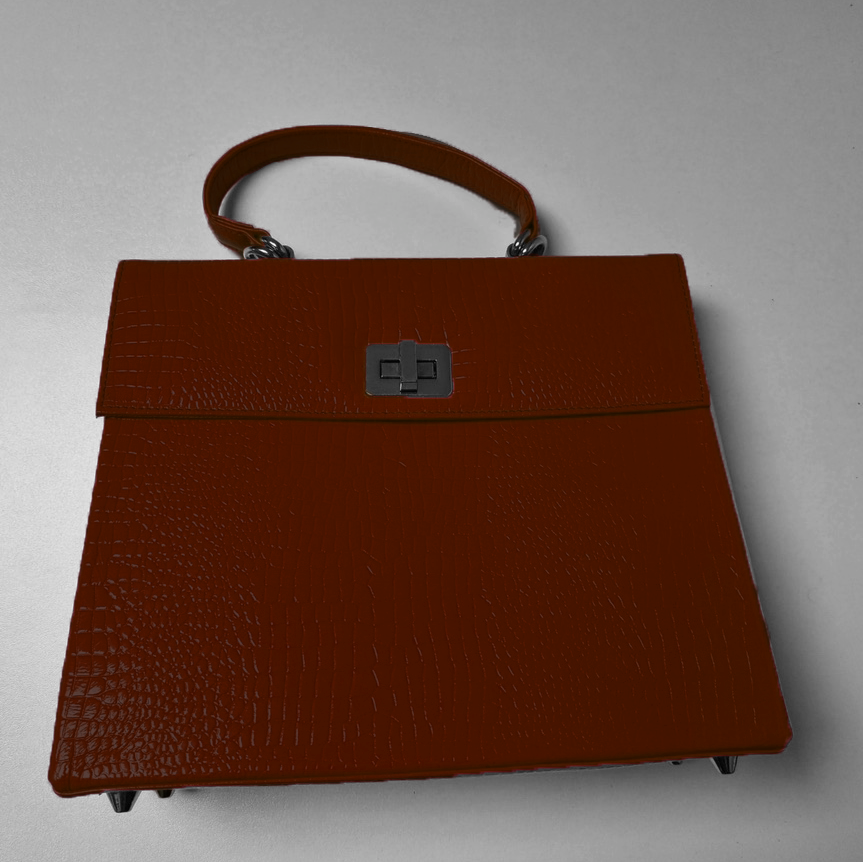 851T Trend Select 612 Embossed Crocodile Structured Satchel - 50 pcs minimum