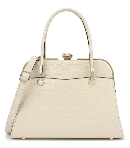 AN Ready Stock AS403 patent leather crocodile and diamonds satchel $20.00  10 pcs minimum