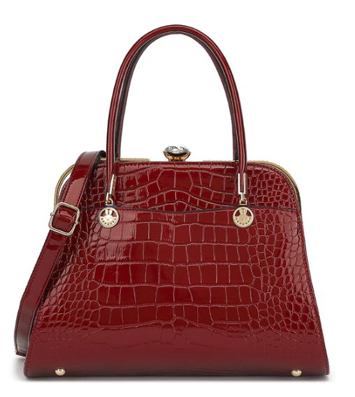 AN Ready Stock AS403 patent leather crocodile and diamonds satchel $20.00  10 pcs minimum