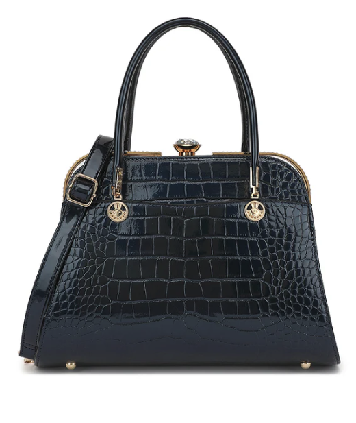 AN Ready Stock AS403 patent leather crocodile and diamonds satchel $20.00  10 pcs minimum