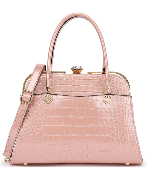 AN Ready Stock AS403 patent leather crocodile and diamonds satchel $20.00  10 pcs minimum