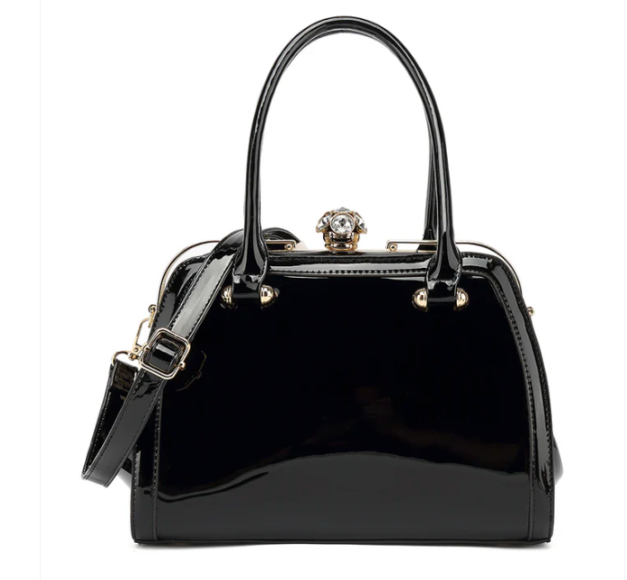 AN Ready Stock AS416 FRAME SATCHEL PATENT LEATHER $20.00 - 10 pcs minimum