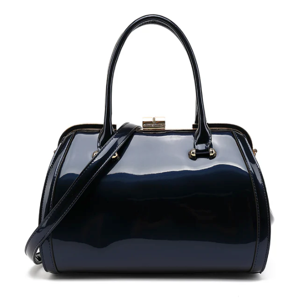 AN Ready Stock AS402 Patent leather "Brook" frame satchel $20.00 10 PCS MINIMUM