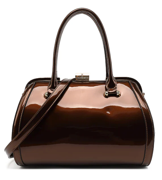 AN Ready Stock AS402 Patent leather "Brook" frame satchel $20.00 10 PCS MINIMUM