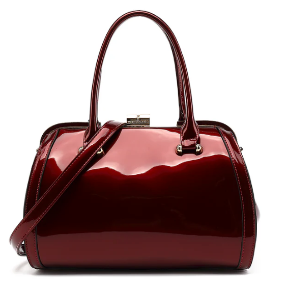 AN Ready Stock AS402 Patent leather "Brook" frame satchel $20.00 10 PCS MINIMUM