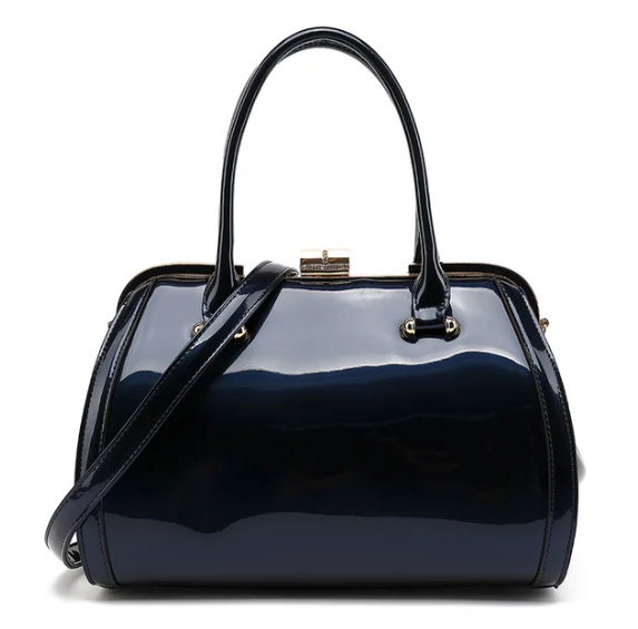 AN Ready Stock AS402 Patent leather "Brook" frame satchel $20.00 10 PCS MINIMUM