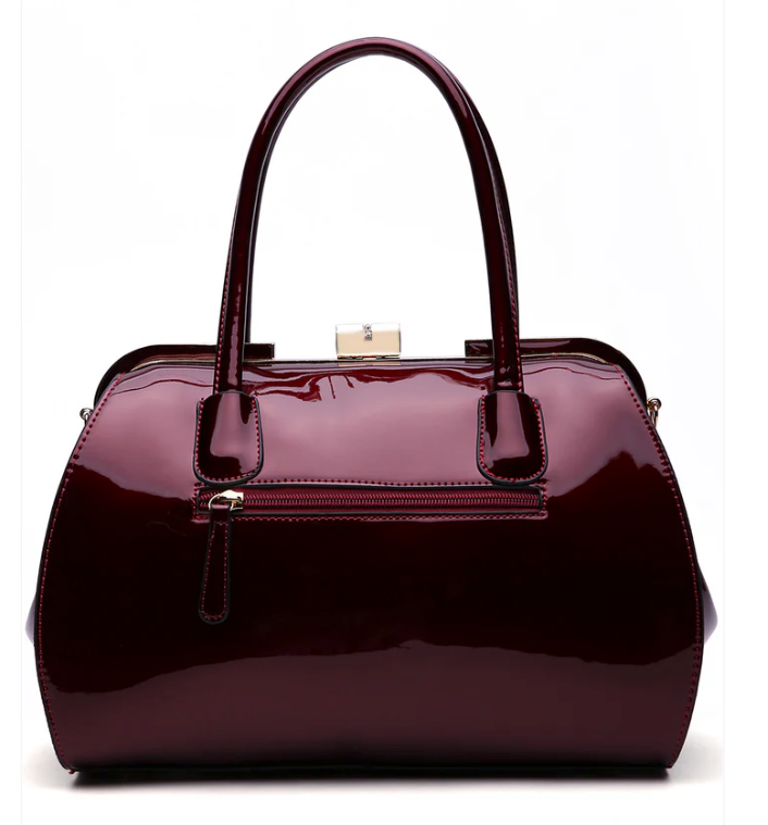 AN Ready Stock AS402 Patent leather "Brook" frame satchel $20.00 10 PCS MINIMUM