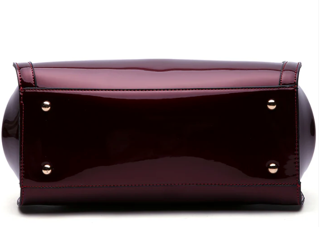 AN Ready Stock AS402 Patent leather "Brook" frame satchel $20.00 10 PCS MINIMUM