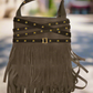 851N Trend Select 516 Cow Suede Belted & Fringed  Crossbody $38.00 50 pcs minimum