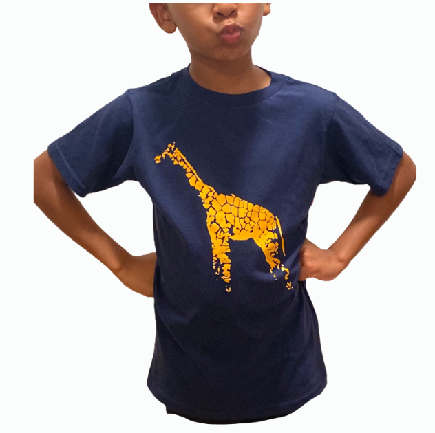 Kids Space Bot's Graphic T's  SAFARI GIRAFFE (2)